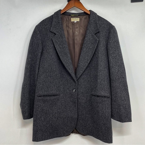 L.L. Bean Women's Charcoal Blazer - Picture 1 of 5